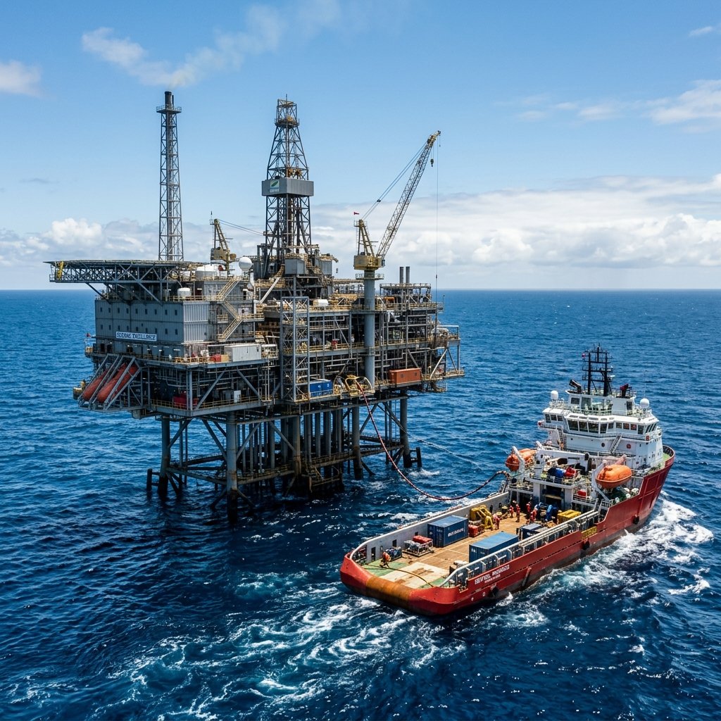 Offshore Platform and Support Vessel